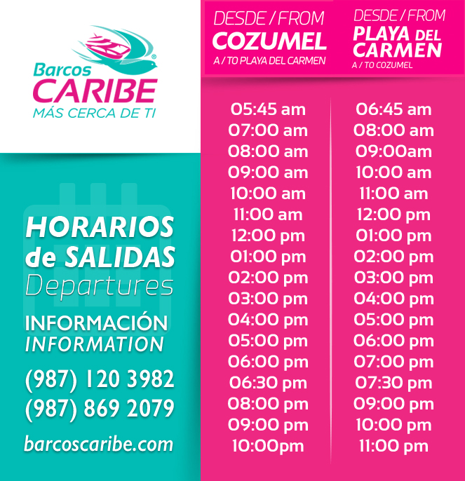 Cozumel Ferry Schedule for all three ferry companies Everything Playa