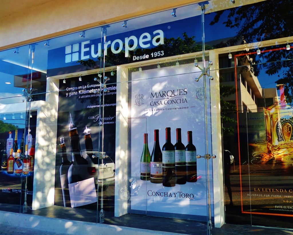 wine shop, playa del carmen, europea