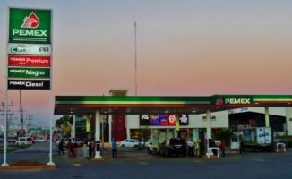 Pemex Gas station in Mexico Playa Del Carmen