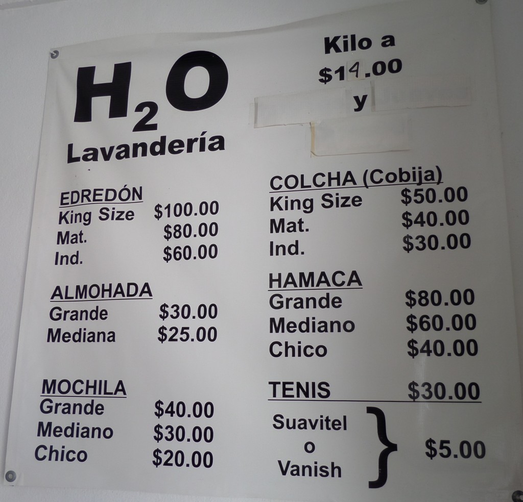Laundry prices playa del carmen mexico