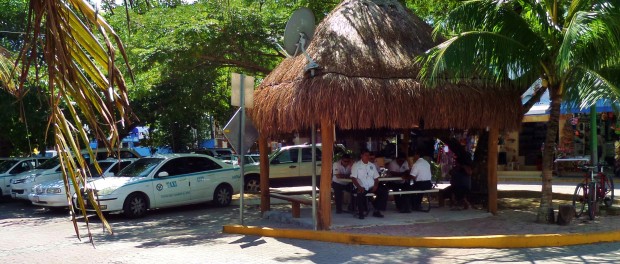 Taxi Playa Del Carmen taxi stand.