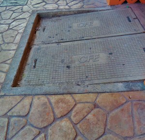 Sidewalk in Playa Del Carmen