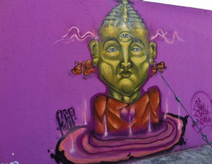 Street art murals in Playa Del Carmen