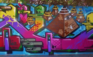 Street art murals in Playa Del Carmen