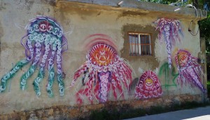 Mural, Street art graffiti Playa del Carmen, Mexico