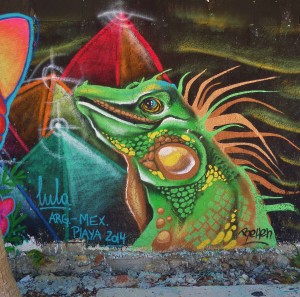 Mural, Street art graffiti Playa del Carmen, Mexico