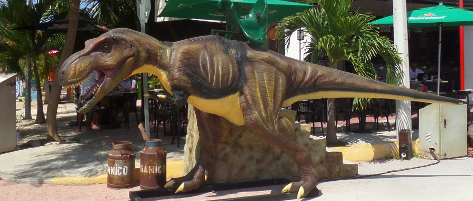 Dinosaur statue