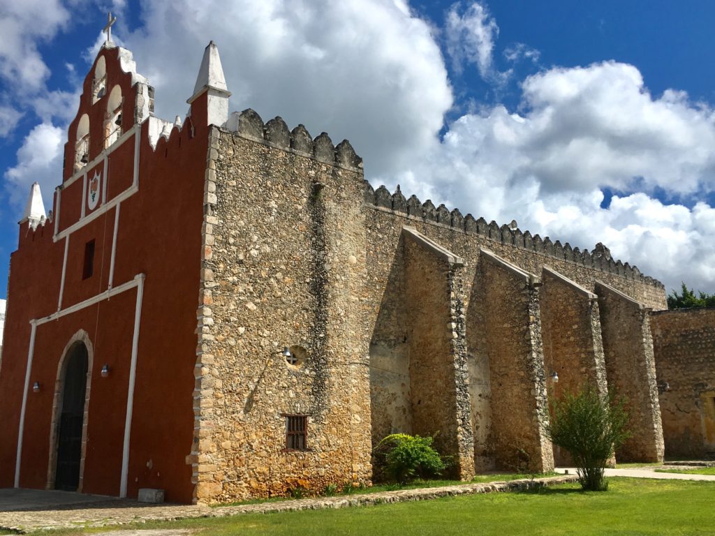 old Churches Yucatan Mexico Dzitas Yucatan