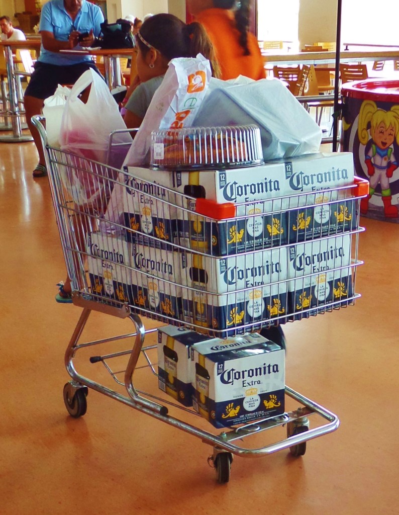 beer in shopping cart