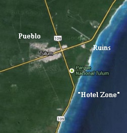 Mapa de Tulum