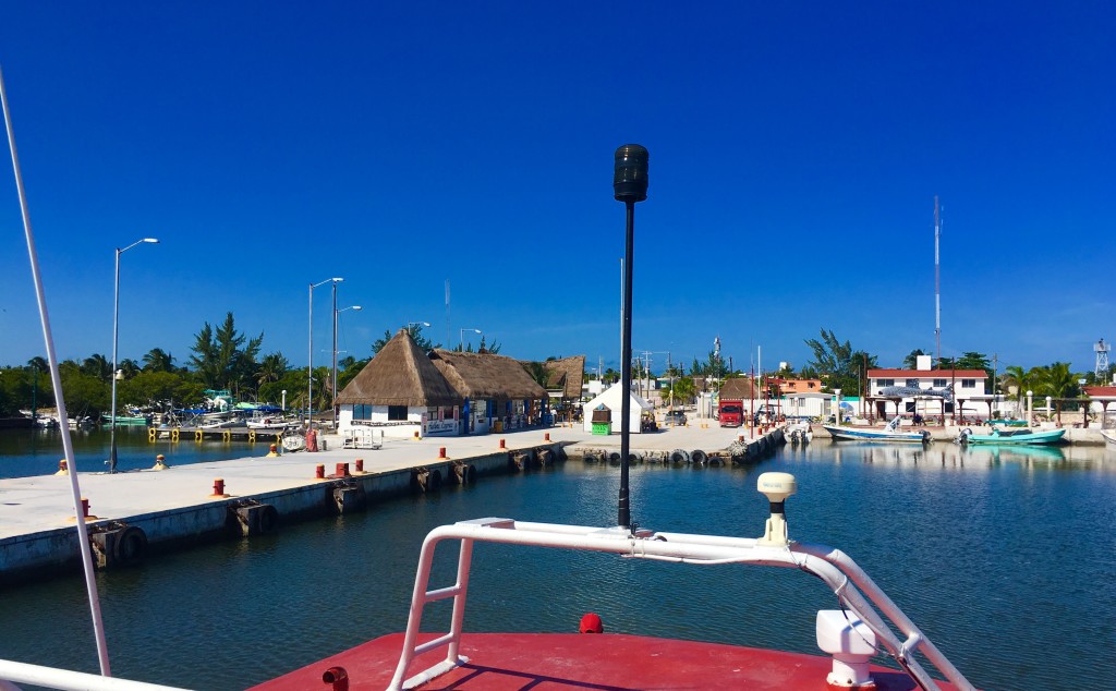 Ferry arriving in Holbox Island from Chiquila