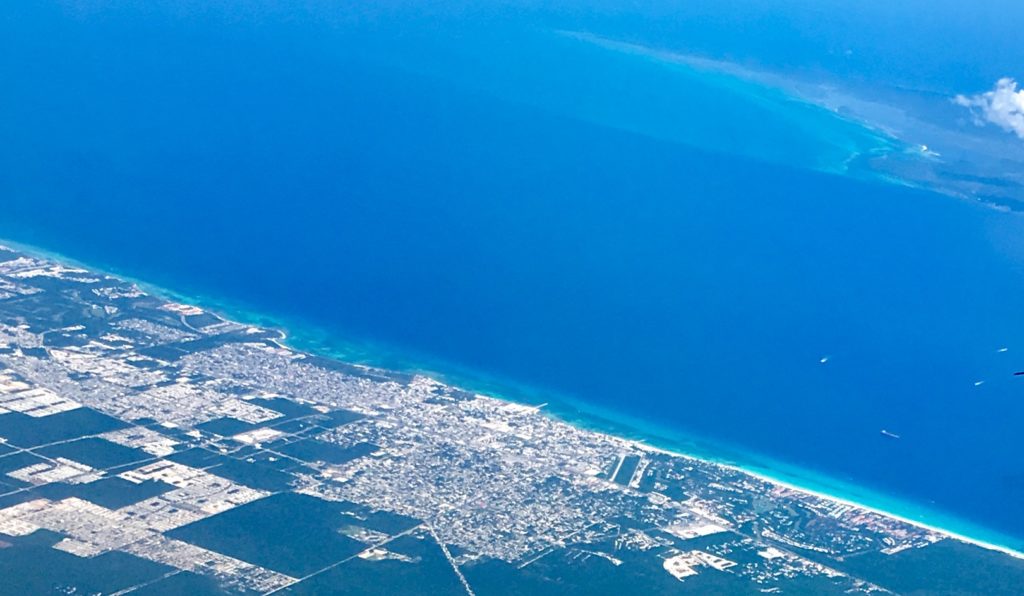 Aerial view Playa Del Carmen