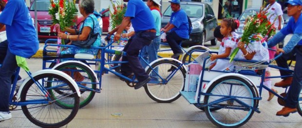 tricycle bikes in the Yucatan