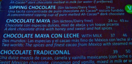 Ah Cacoa Cafe Playa Del Carmen chocolate