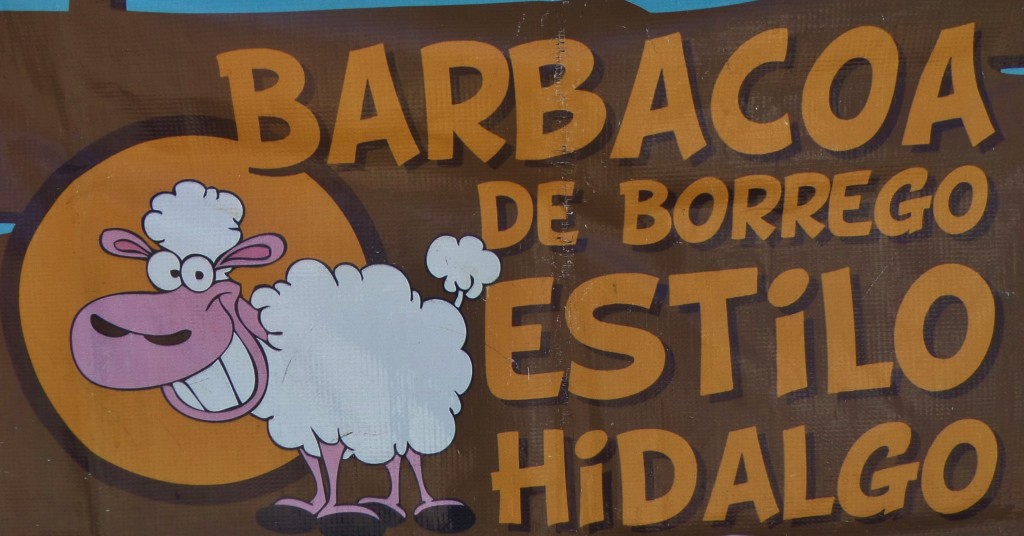 Cartoon advertisements in Playa Del Carmen