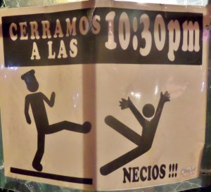 Funny sign in Playa Del Carmen