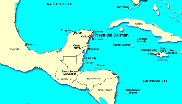 Playa Del Carmen map