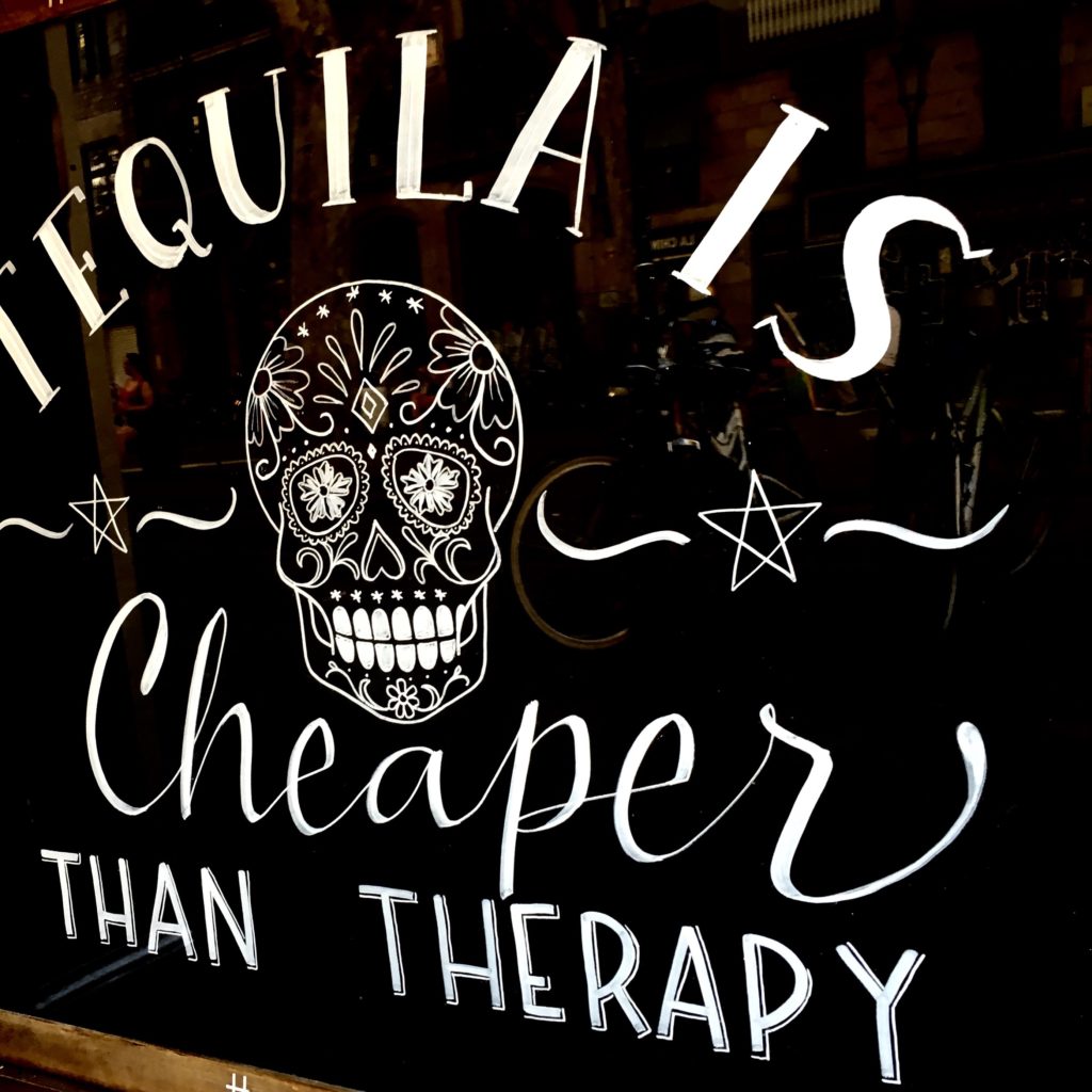 funny tequila sign in Mexico