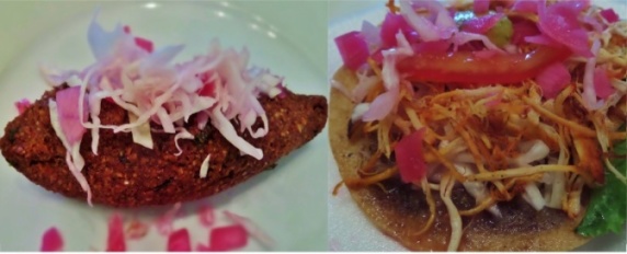 Mexican food kibis and panuchos