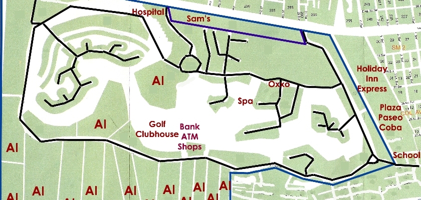 Playa Del Carmen Map