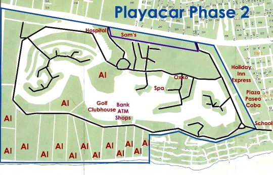 Playa Del Carmen Map