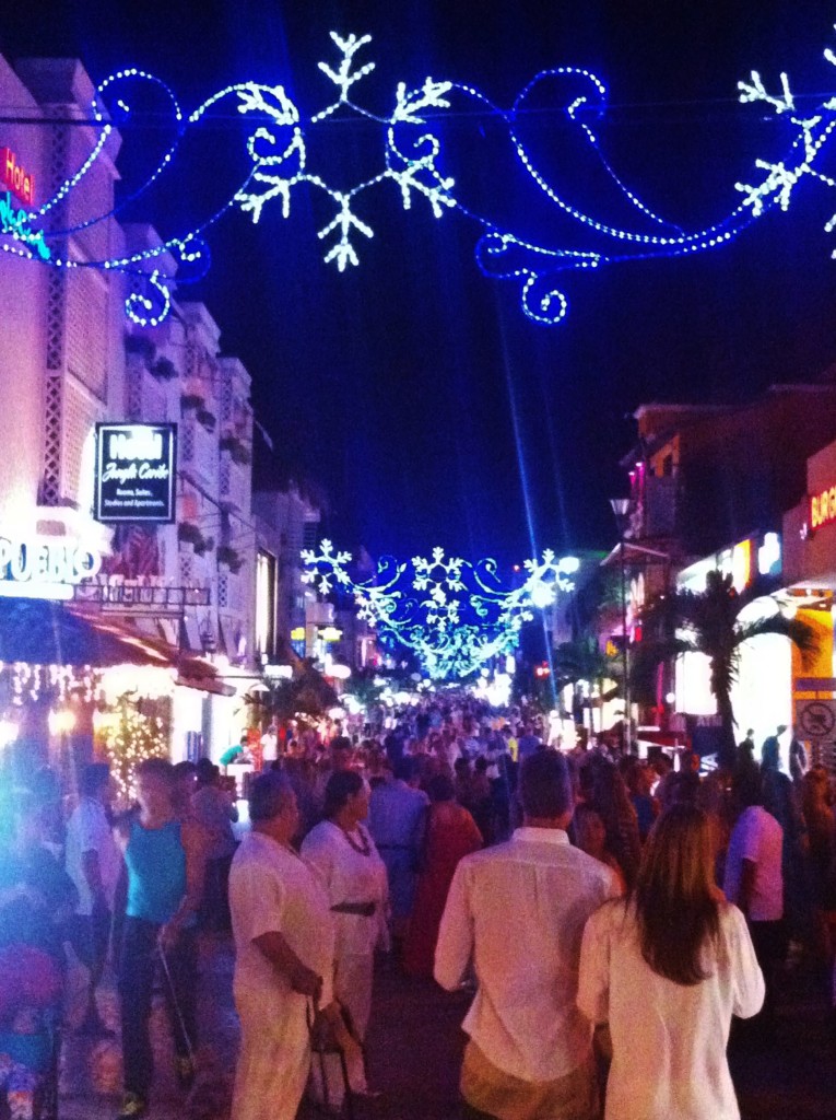 Linghts on 5th Avenue in Playa Del Carmen