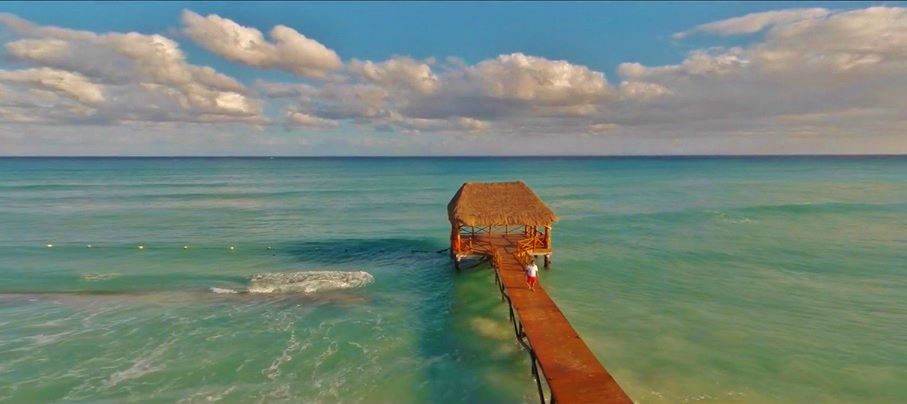 Aerial drone Photo of Playa Del Armen