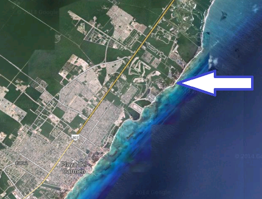 Playa Xcalacoco beach Playa Del Carmen map