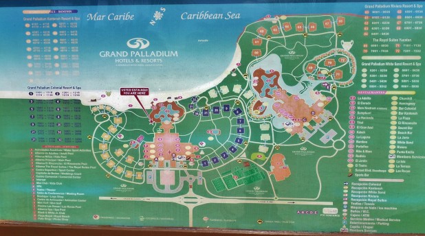 Grand Palladium Riviera Maya Mexico map