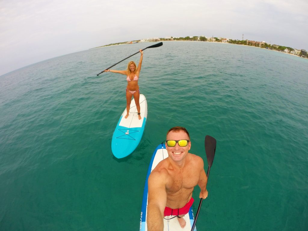 paddle boarding in playa del carmen