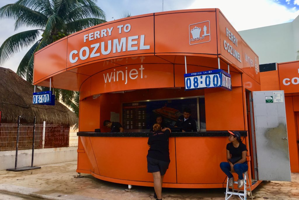 Cozumel Ferry ticket booth