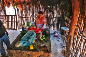Mayan woman cooking