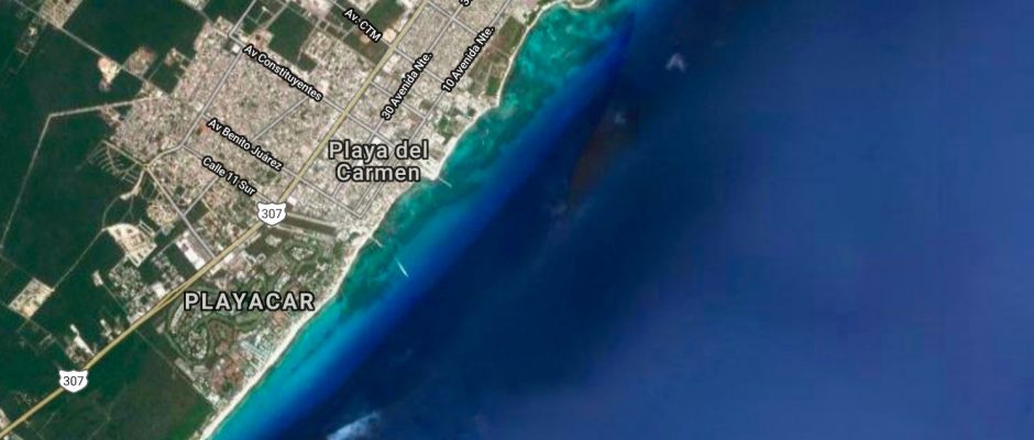 coastline of Playa Del Carmen