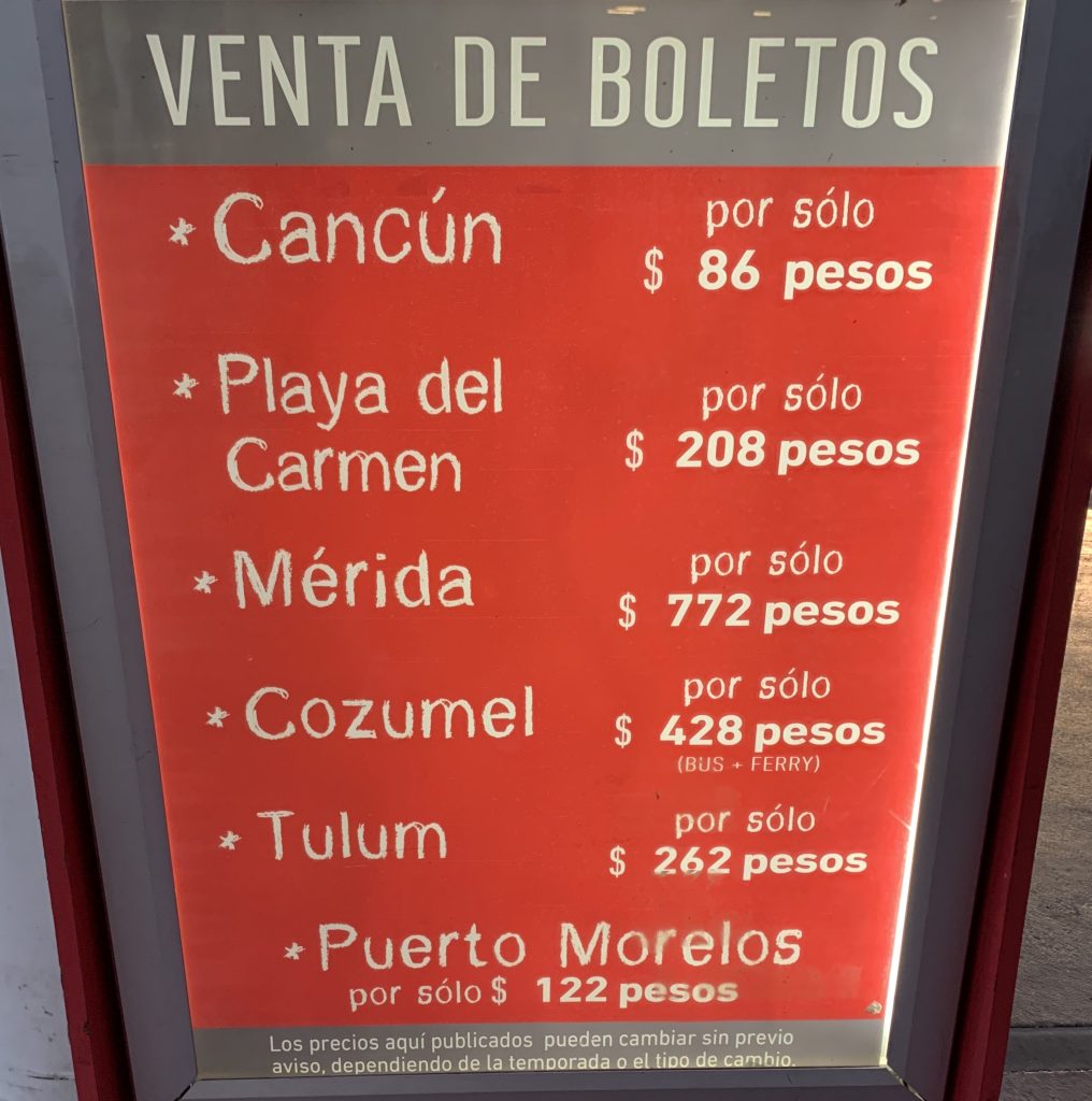 cancun airport to tulum bus schedule