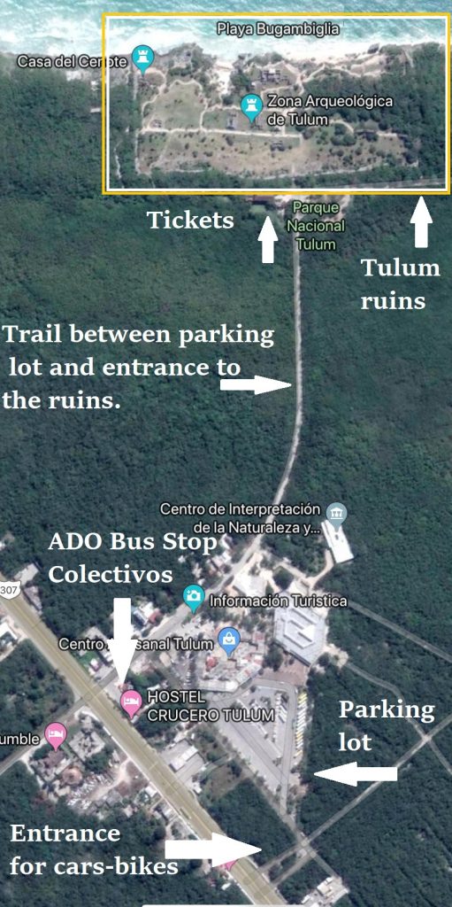 tulum ruins map