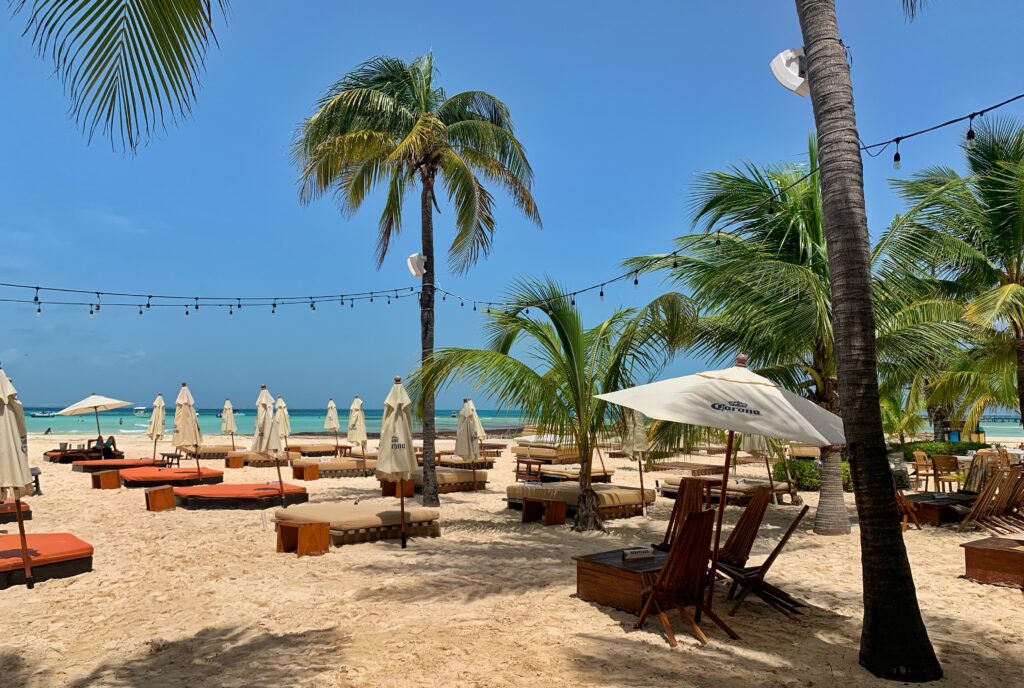 Beach club on Isla Mujeres