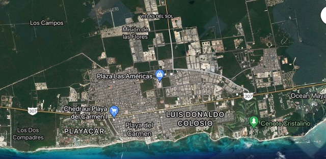 the growing area of Playa Del Carmen