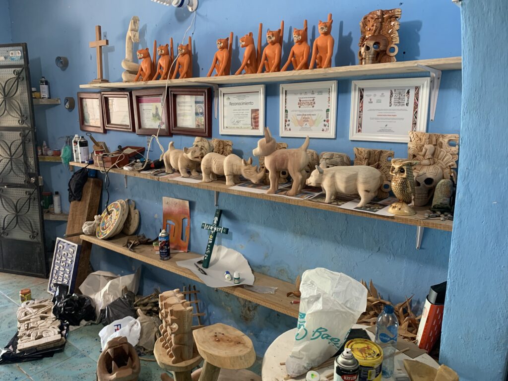 Izamal woodcarving shop