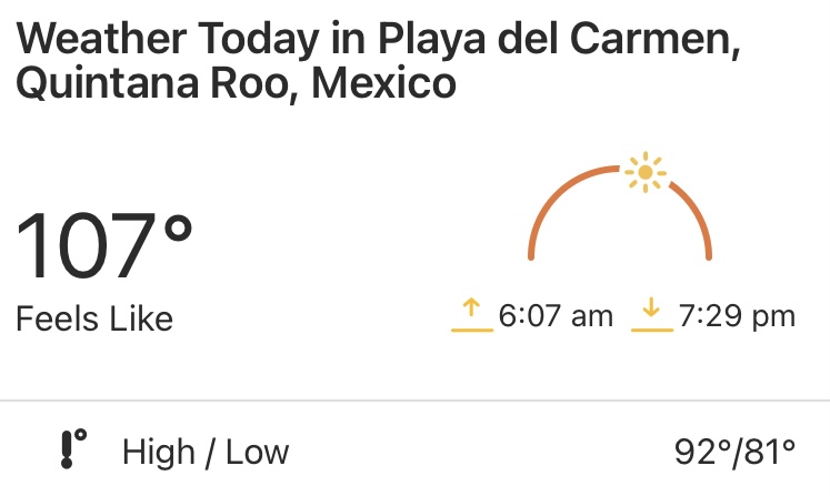 Playa Del Carmen is Hot Bracing for another week of high temperatures