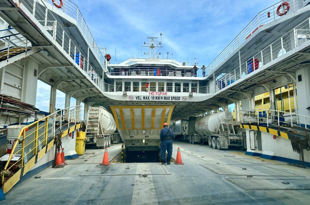 parking on Cozumel car ferry