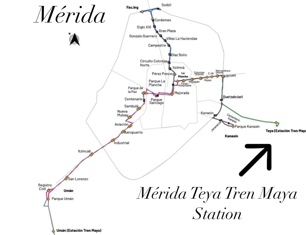 How to get to and from the Tren Maya Station to Merida