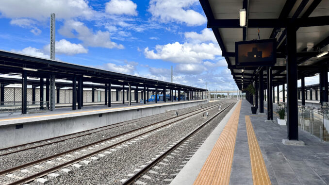 Platform of the Tren Maya Station in Merida