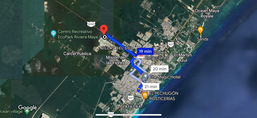 Where is the Tren Maya Station in Playa Del Carmen?