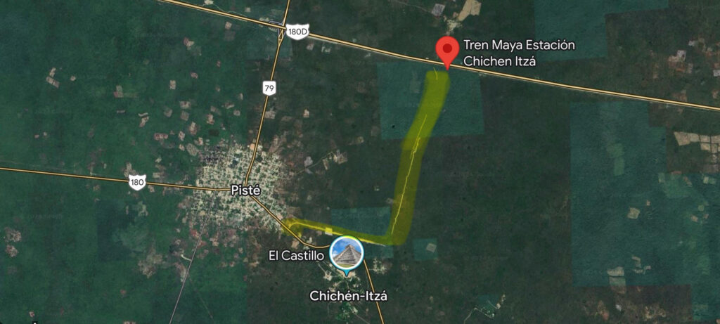 Where is the Chichen Itza train Station