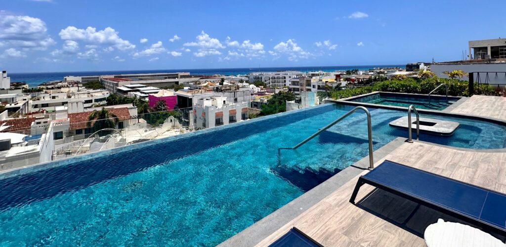 Rooftop pool in Playa Del Carmen