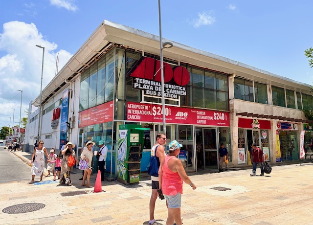 This is the Touristica ADO Bus Station in Playa Del Carmen