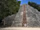 Coba ruins climbing pyramid