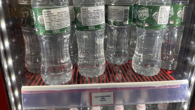 bottles of water