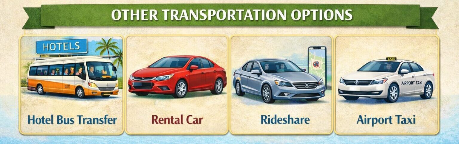Other Transportation from the Cancun Airport to the Hotel Zone