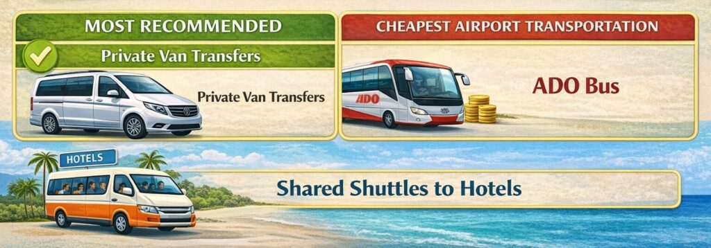 How to get from the Cancun Airport to the Hotel Zone